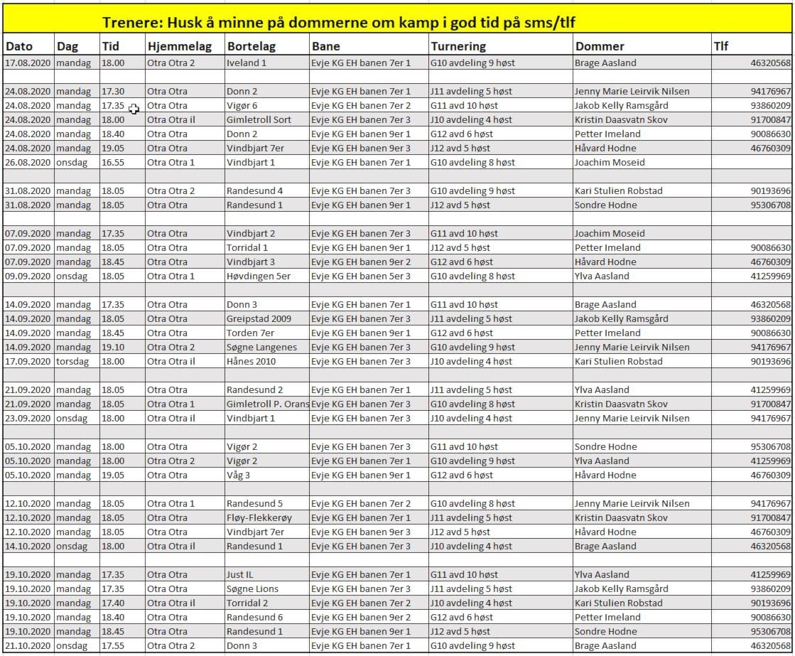 Fotballen ruller igjen - oversikt over dommere og kampverter